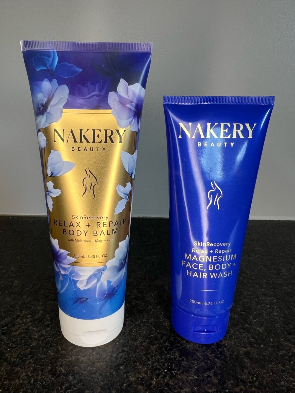 Nakery SkinRecovery Relax + Repair Body Balm & Face, Body + Hair Wash-NEW SEALED